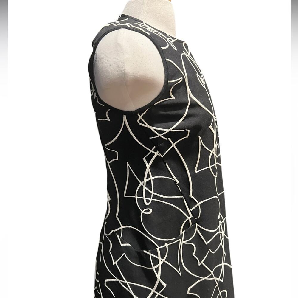Zero + Maria Cornejo long vest in a black and white abstract print Size 4 NWT - Picture 6 of 9